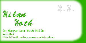 milan woth business card